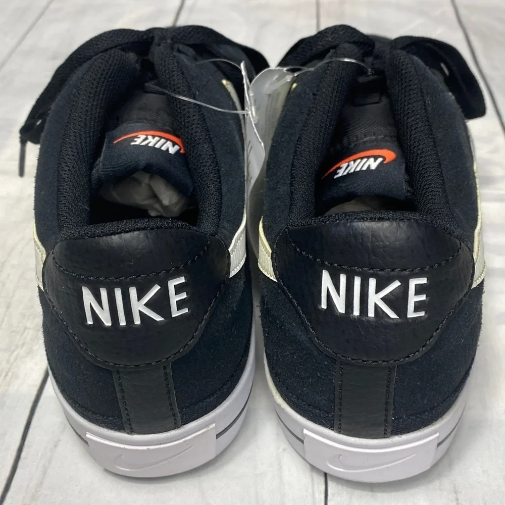 Nike Men's Court Legacy Suede Black and White Sneakers Sz 9